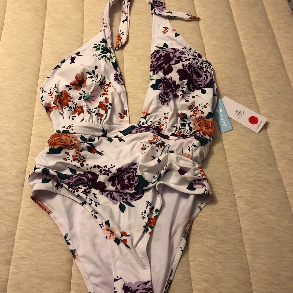 Cupshe Rose Garden Wrap One Piece Swimsuit